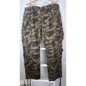 Hunting Pants 40 42 44 Camouflage Twill Outdoor Drawstring Waist & Hem 9 Pockets